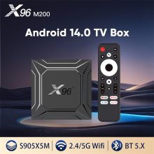 2025 NEW Mortal X96 M200 Amlogic S905X5M Android 14 Tv Box Quad Core 4G RAM 64G ROM 2.4G 5G Dual WiFi 6 4K AV1 Android TV Box