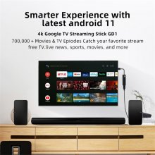 4K DCOLOR GD1 2+16 Android 11.0 TV STICK Amlogic S905Y4-B 2GB 16GB BT5.0 2.4GHz/5 GHz WIFI Smart TV STICK