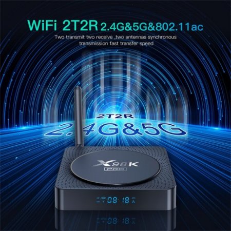 New X98K PRO Android 11 TV Box RK3566 Chipset NPU 0.8T 8K Video Decoder External Antenna WIFI 2T2R Voice Search 8k Set top Box