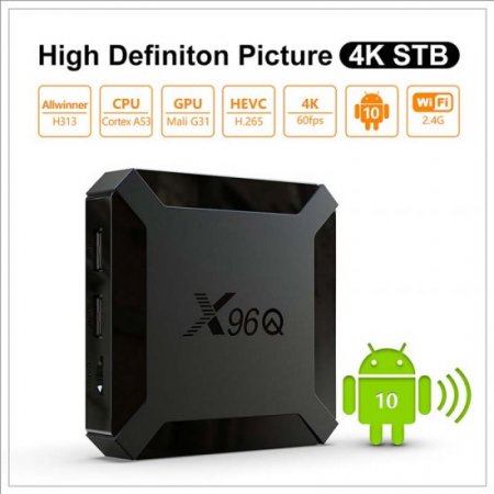 2022 X96Q smart tv box Android 10.0 Allwinner H313 Quad Core support 2.4G Wifi 1GB 8GB 2GB 16GB media player 4K ship from france X96Q