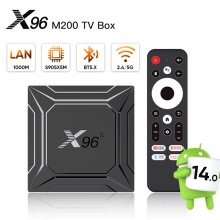 2025 NEW Mortal X96 M200 Amlogic S905X5M Android 14 Tv Box Quad Core 4G RAM 64G ROM 2.4G 5G Dual WiFi 6 4K AV1 Android TV Box