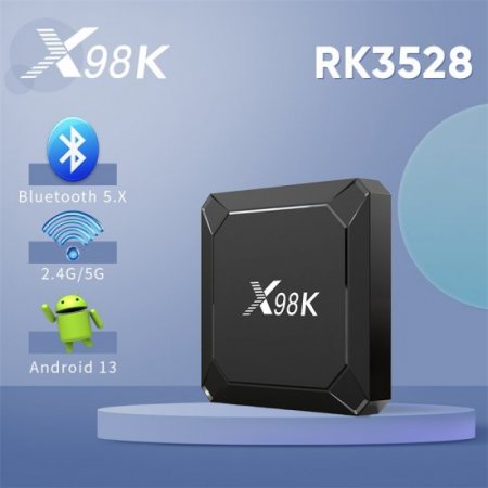 X98K Android 13 TV Box Rockchip RK3528 4GB RAM WiFi6 BT5.0 4K Streaming Smart OTT Android TV Box with Gigabit Ethernet Set Top Box