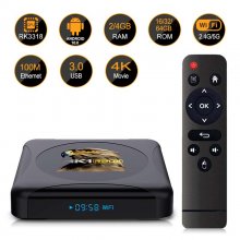 HK1R1 Mini Android 10.0 Smart Tv Box RK3318 4g 64g 32g Support 2.4G/5G Wifi Cortex-A53 Media Player Ship From France HK1 Box Set top box