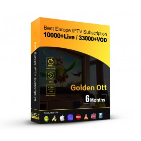 6 Months Golden OTT iptv subscription for Europe France Spain Portugal Germany Belgium IPTV Code French