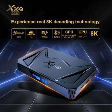 2025 Newest X96Q PRO+ Android 14 TV Box Allwinner H728 Octa Core Wifi6 8K HD 1000M LAN X96Q Pro Plus Set Top Box 4GB 64GB 4GB 32GB 2GB 16GB Android TV BOX