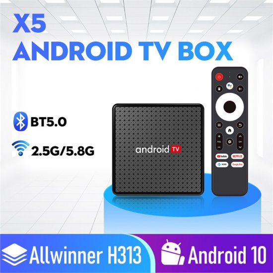 Best Global Mortal X5 HD 2.1 Android Box Tv Allwinner H313 Android 10 BT V5.0 4K*2K UHD Output Set Top Box